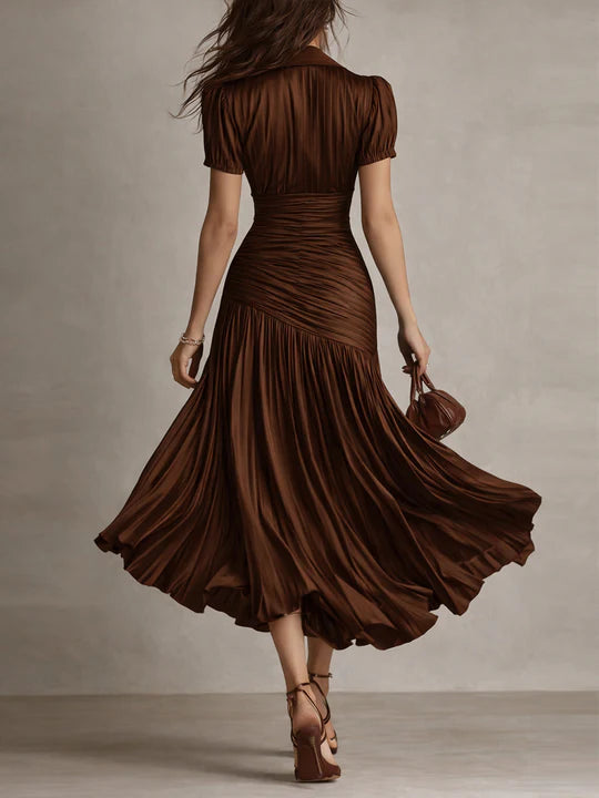 Lunaria ∙ Vestito midi satinato a righe