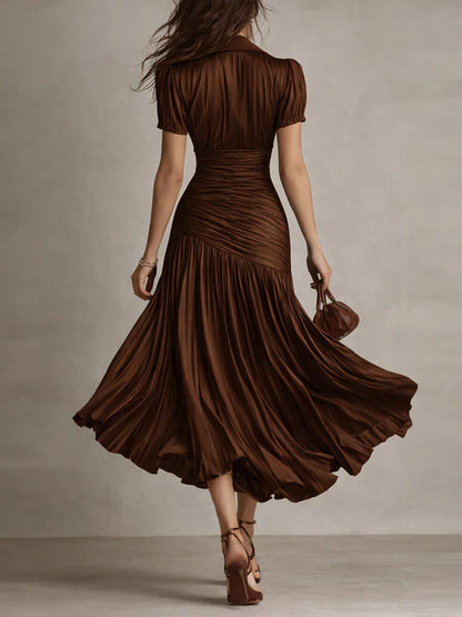Lunaria ∙ Vestito midi satinato a righe
