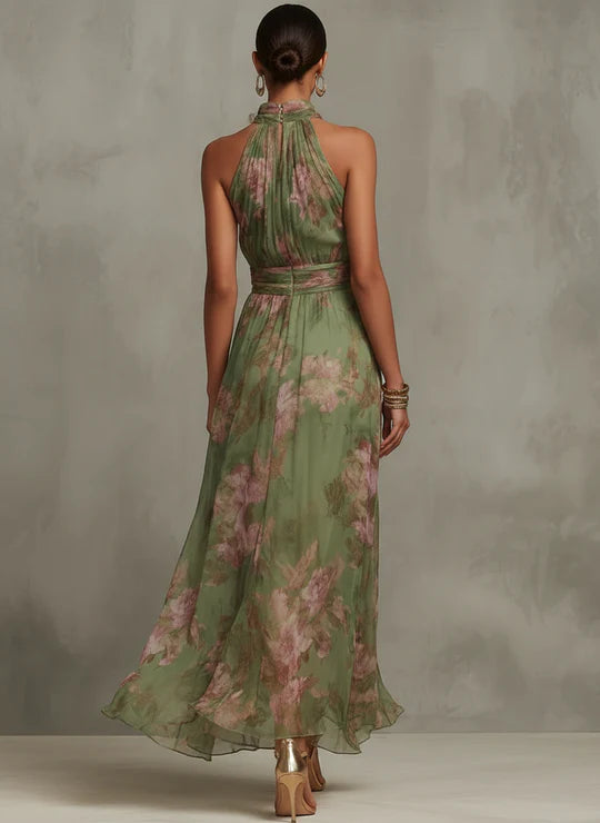 Elira · Abito lungo floreale verde