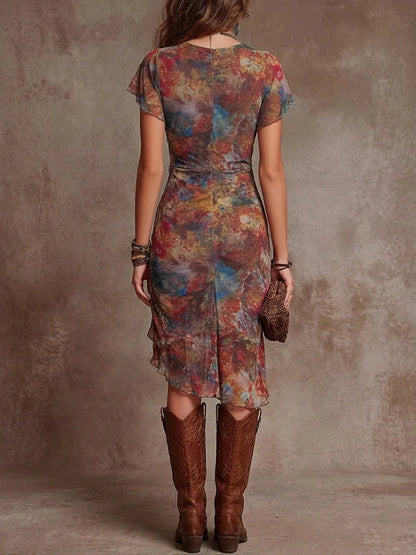 Selene · Abito midi boho astratto